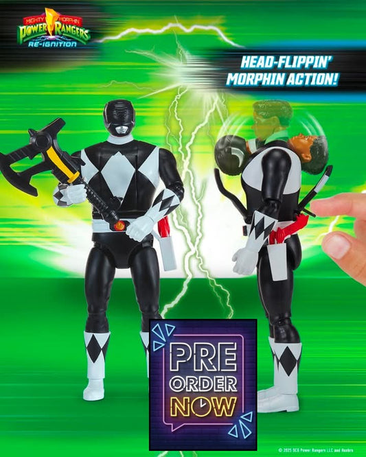 Flippin'morphin Black Ranger figure