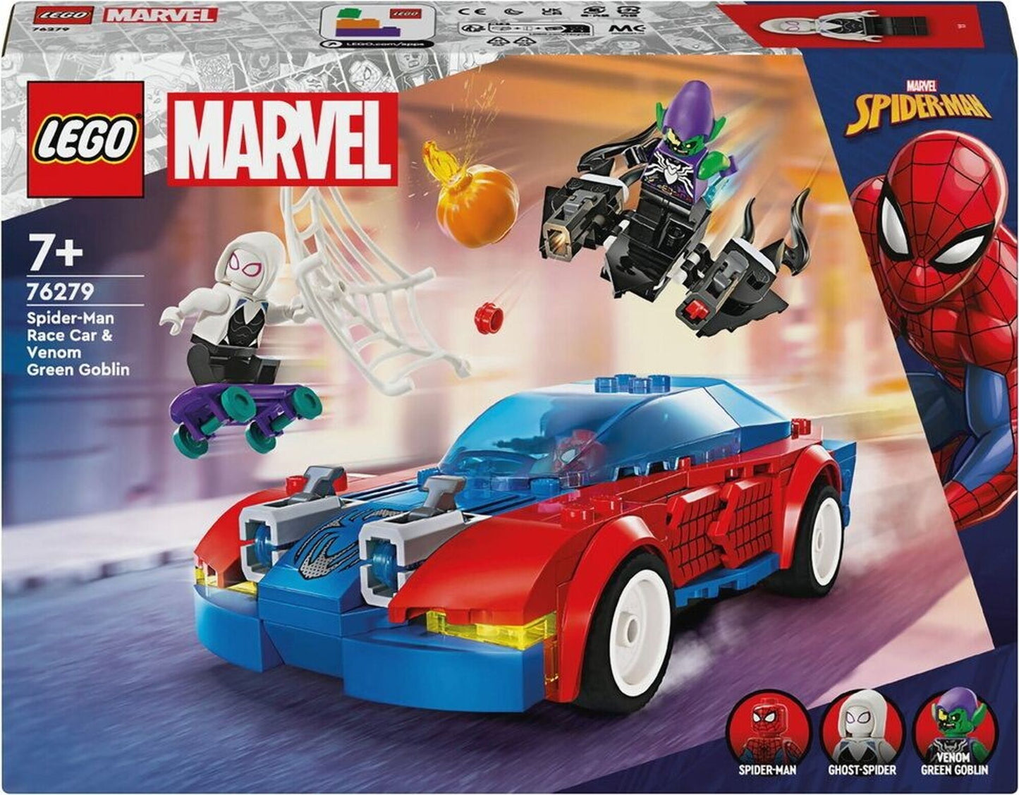 LEGO 76279 - La voiture de course de Spider-Man contre le Bouffon Vert venomisé