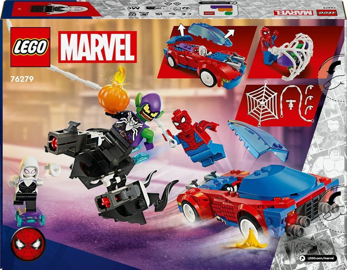 LEGO 76279 - La voiture de course de Spider-Man contre le Bouffon Vert venomisé