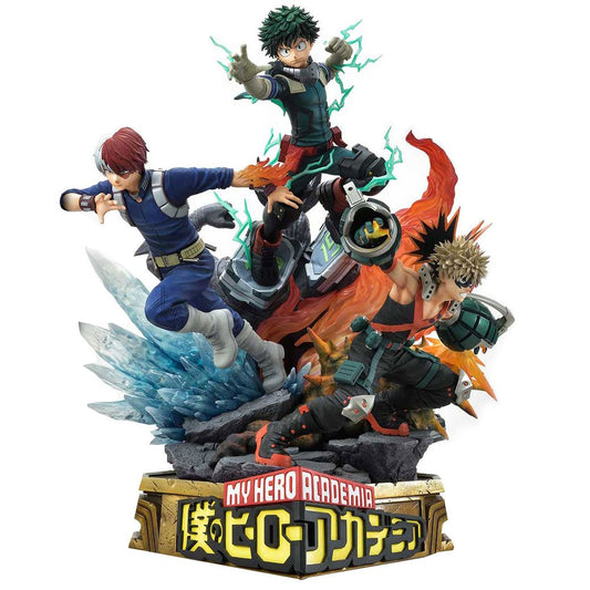 My Hero Academia: Deluxe Midoriya with Bakugo and Todoroki 1:4 Scale Statue