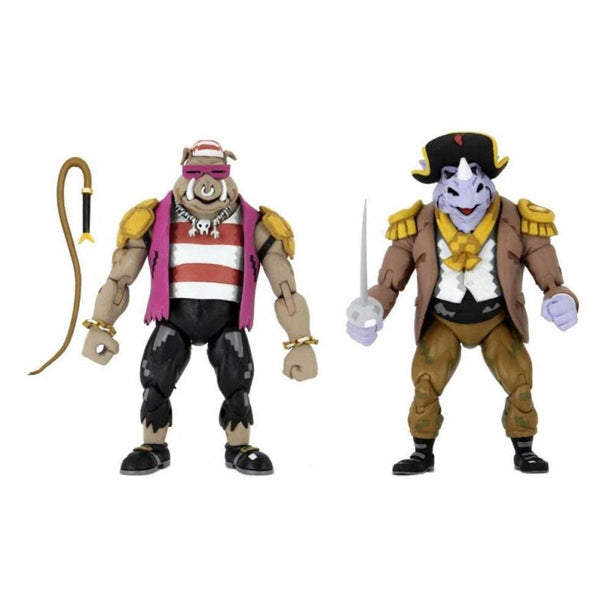 TMNT Turtles In Time 2-Pack Pirate Rocksteady & Bebop 18cm