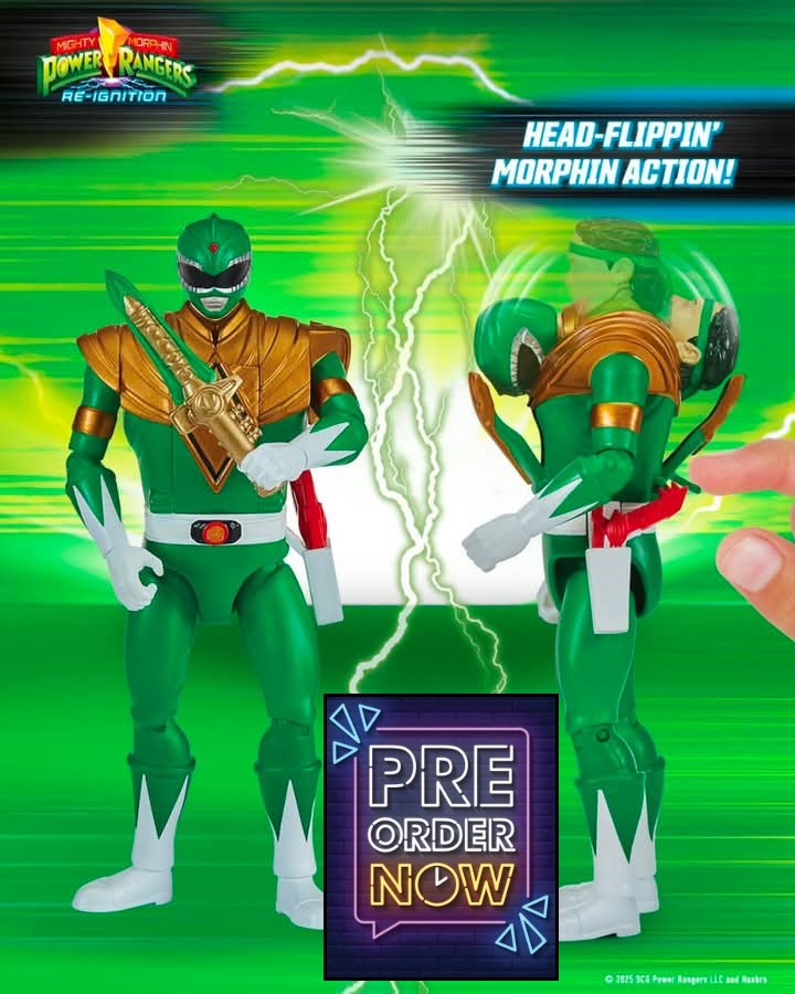 Flippin'morphin Green Ranger figure