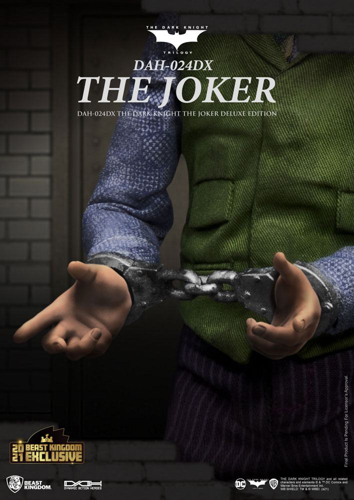 Batman The Dark Knight figurine Dynamic Action Heroes 1/9 The Joker Deluxe Version 21 cm