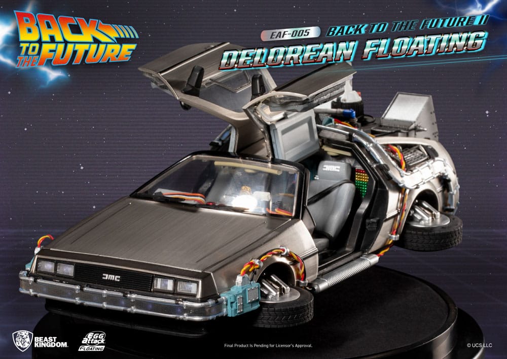 Back to the Future II Statuette Egg Attack Floating DeLorean Standard Version 20 cm