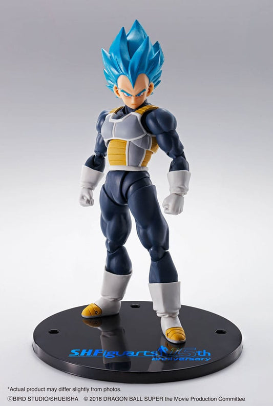 Dragon Ball Super figurine S.H. Figuarts Vegeta Super Saiyan Blue (15th Anniversary Version) 14 cm