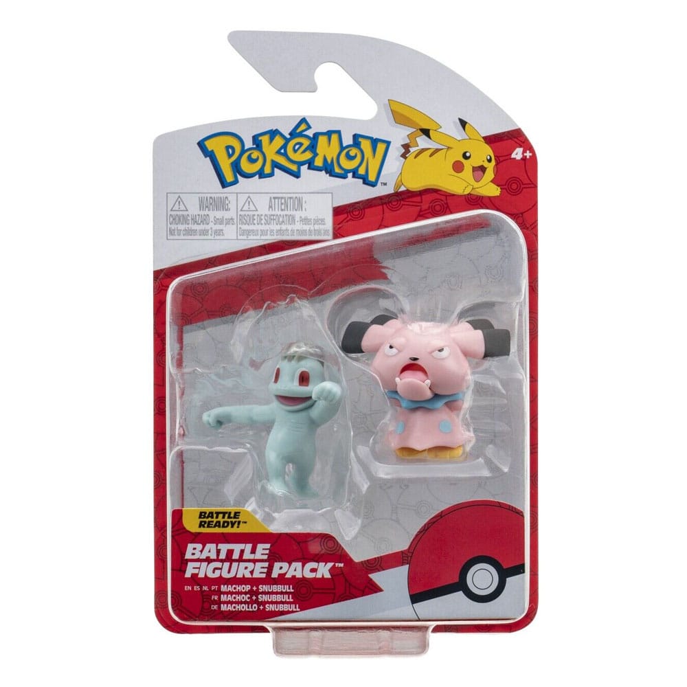 Pokémon pack 2 figurines Battle Figure Set Machoc, Snubbull