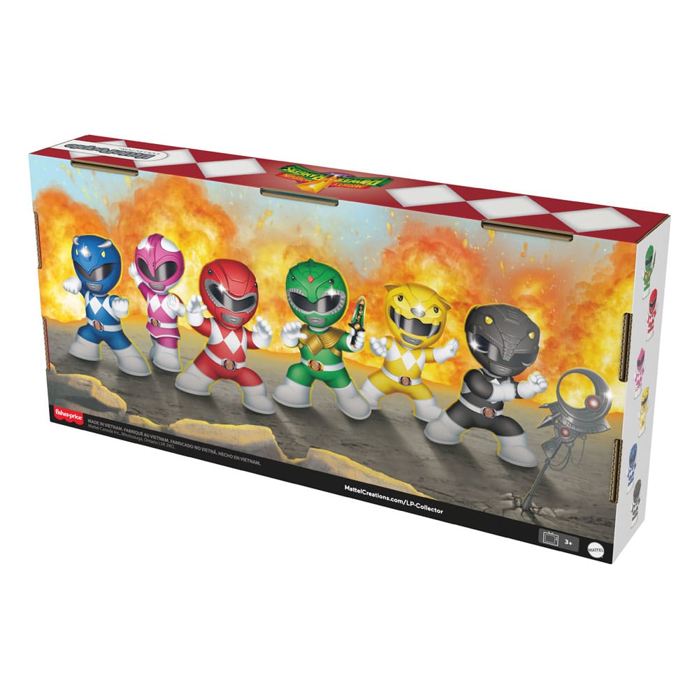 Mighty Morphin Power Rangers pack 6 minifigurines Fisher-Price Little People Collector 7 cm