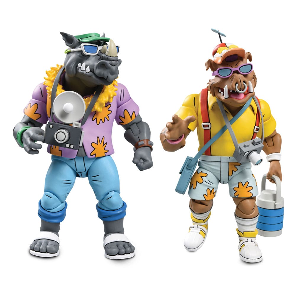 Tortues Ninja (Cartoon 1980) pack 2 figurines Vacation Bebop and Rocksteady 18 cm