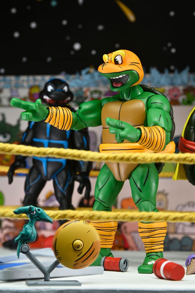 Tortues Ninja (Archie Comics) figurines Pack de 4 Stump Wrestling Turtles 18 cm